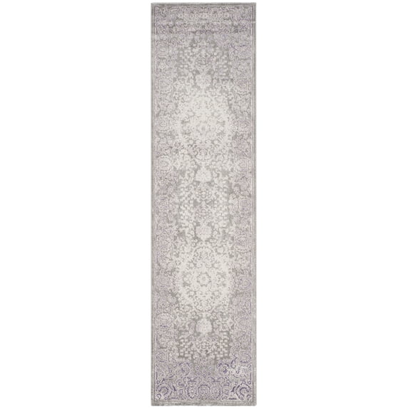 SAFAVIEH Passion Leontyne Oriental Runner Rug, Grey/Lavender, 2'2" x 6'