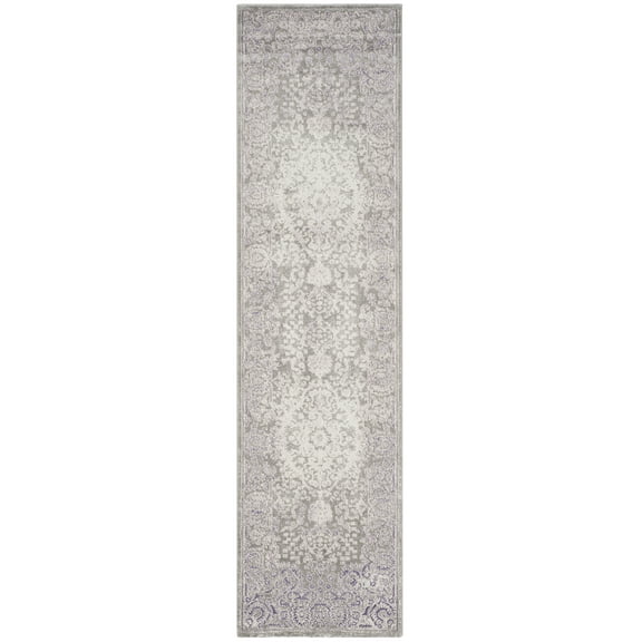 SAFAVIEH Passion Leontyne Oriental Runner Rug, Grey/Lavender, 2'2" x 6'