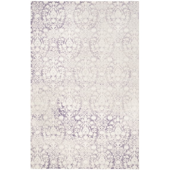 SAFAVIEH Passion Madrid Damask Area Rug, Lavender/Ivory, 10' x 14'