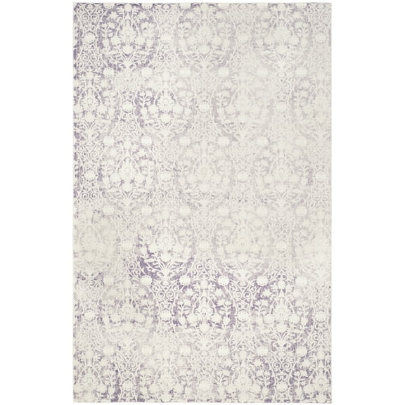 SAFAVIEH Passion Madrid Damask Area Rug, Lavender/Ivory, 5'1" x 7'7"