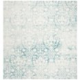 thumbnail image 1 of SAFAVIEH Passion Madrid Damask Area Rug, Turquoise/Ivory, 6'7" x 6'7" Square, 1 of 10