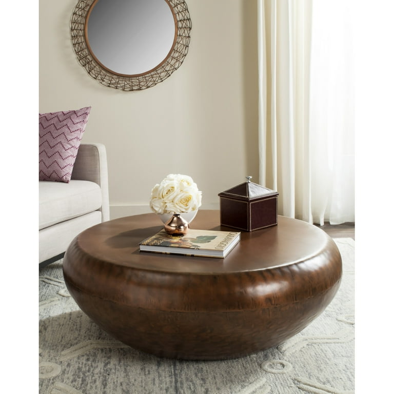 SAFAVIEH Patience Modern Solid Metal Coffee Table Copper