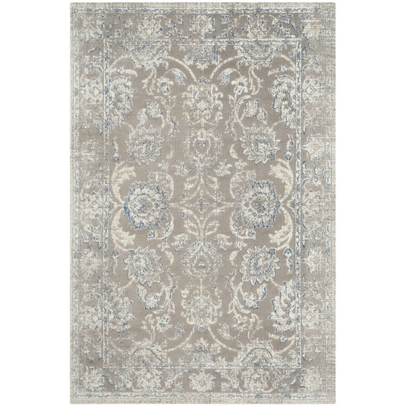 SAFAVIEH Patina Vasiliki Bordered Area Rug, Taupe/Blue, 5'1" x 7'6"