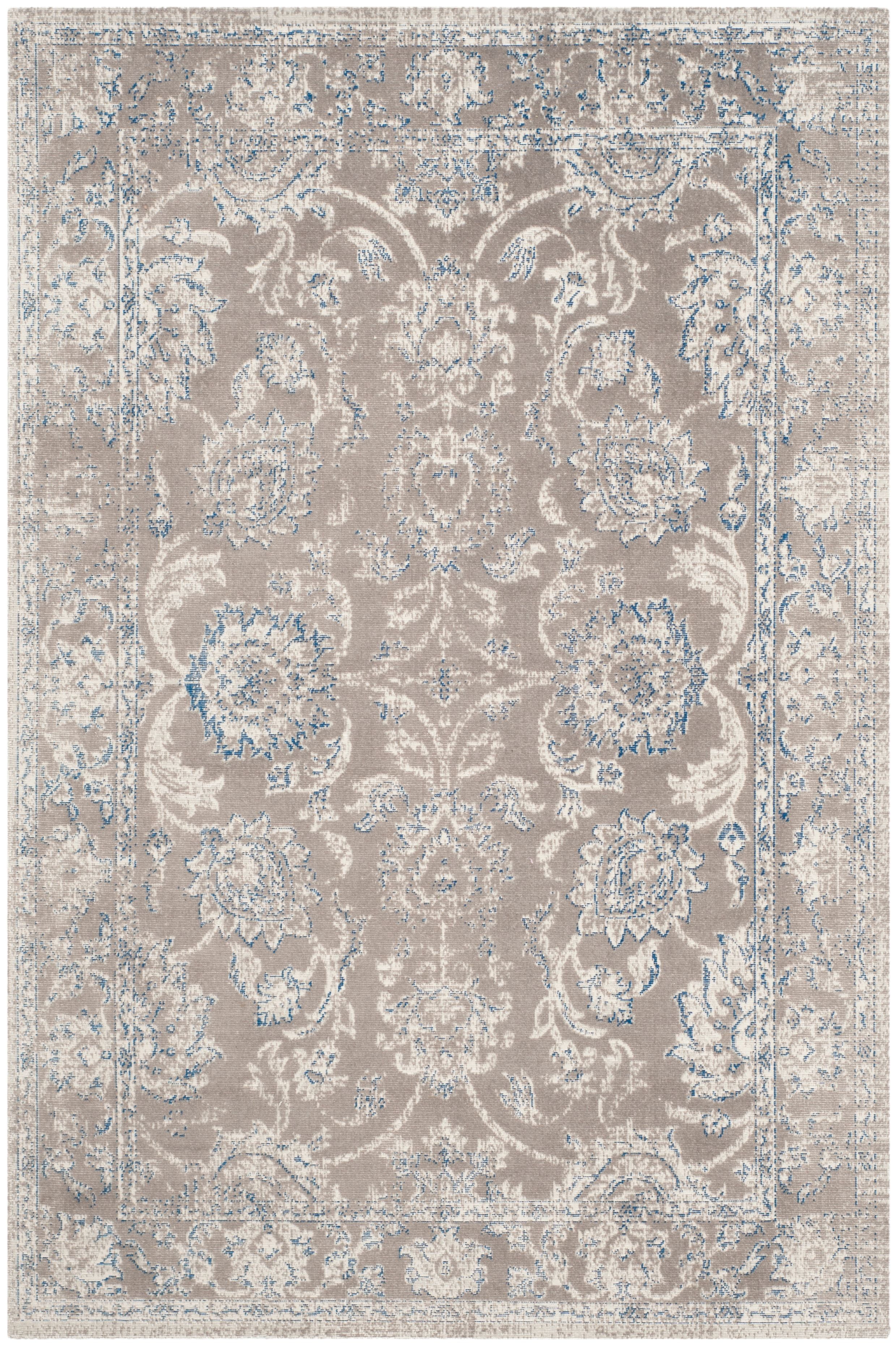 Patina 4' x 4' Square Blue Cotton Area Rug