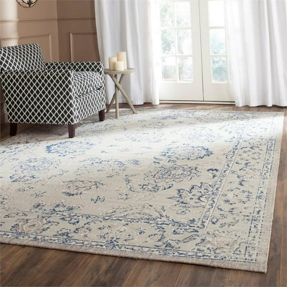 SAFAVIEH Patina Vasiliki Border Area Rug, Grey/Blue, 3' x 5'