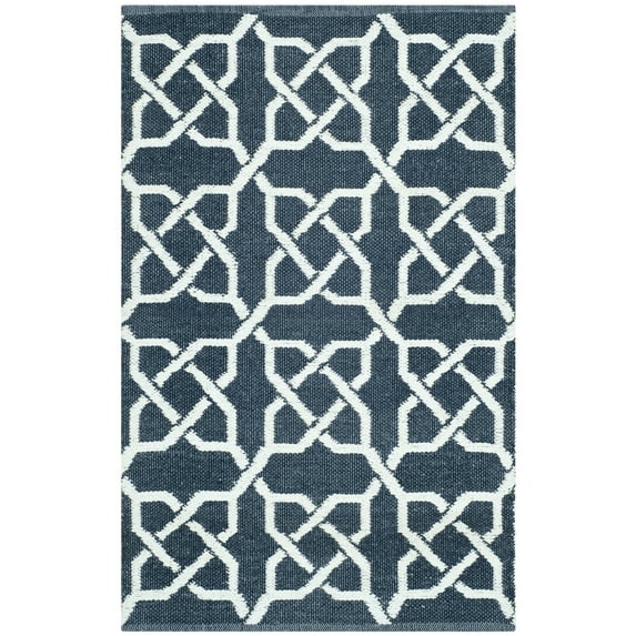 SAFAVIEH Patio Collection TMF121C Handwoven Ink Rug