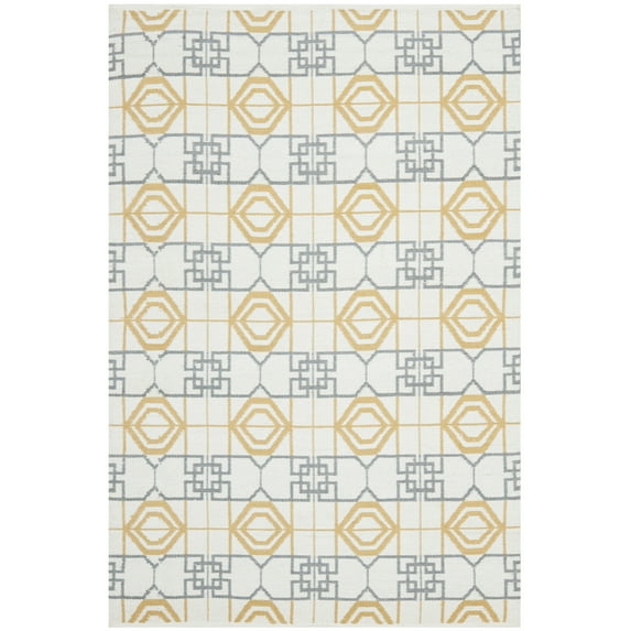 SAFAVIEH Patio Collection TMF127A Handmade Beige/Grey Rug