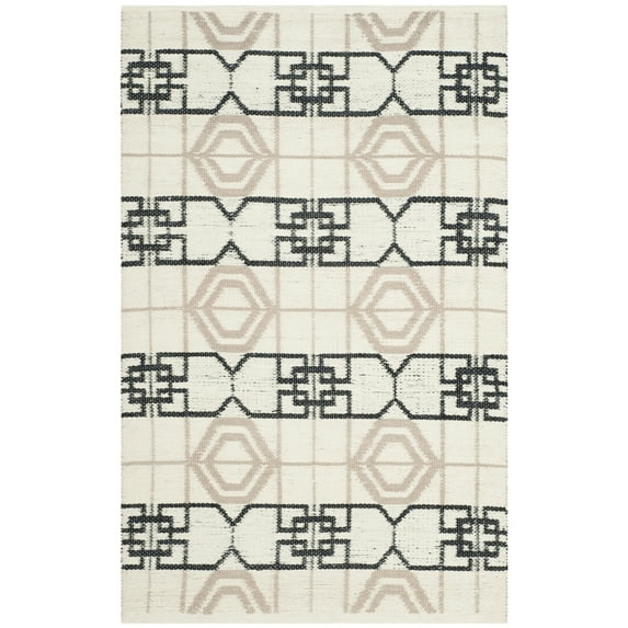 SAFAVIEH Patio TMF127C Handmade Black / Beige Rug