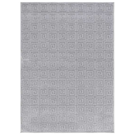 SAFAVIEH Pattern And Solid Aisha Geometric Area Rug, Grey, 5'3" x 7'6"