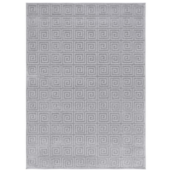 SAFAVIEH Pattern And Solid Aisha Geometric Area Rug, Grey, 5'3" x 7'6"