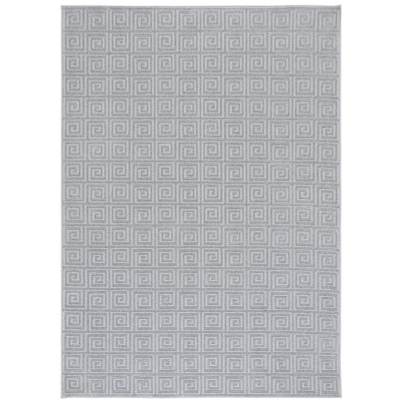 SAFAVIEH Pattern And Solid Aisha Geometric Area Rug, Grey, 6'7" x 9'