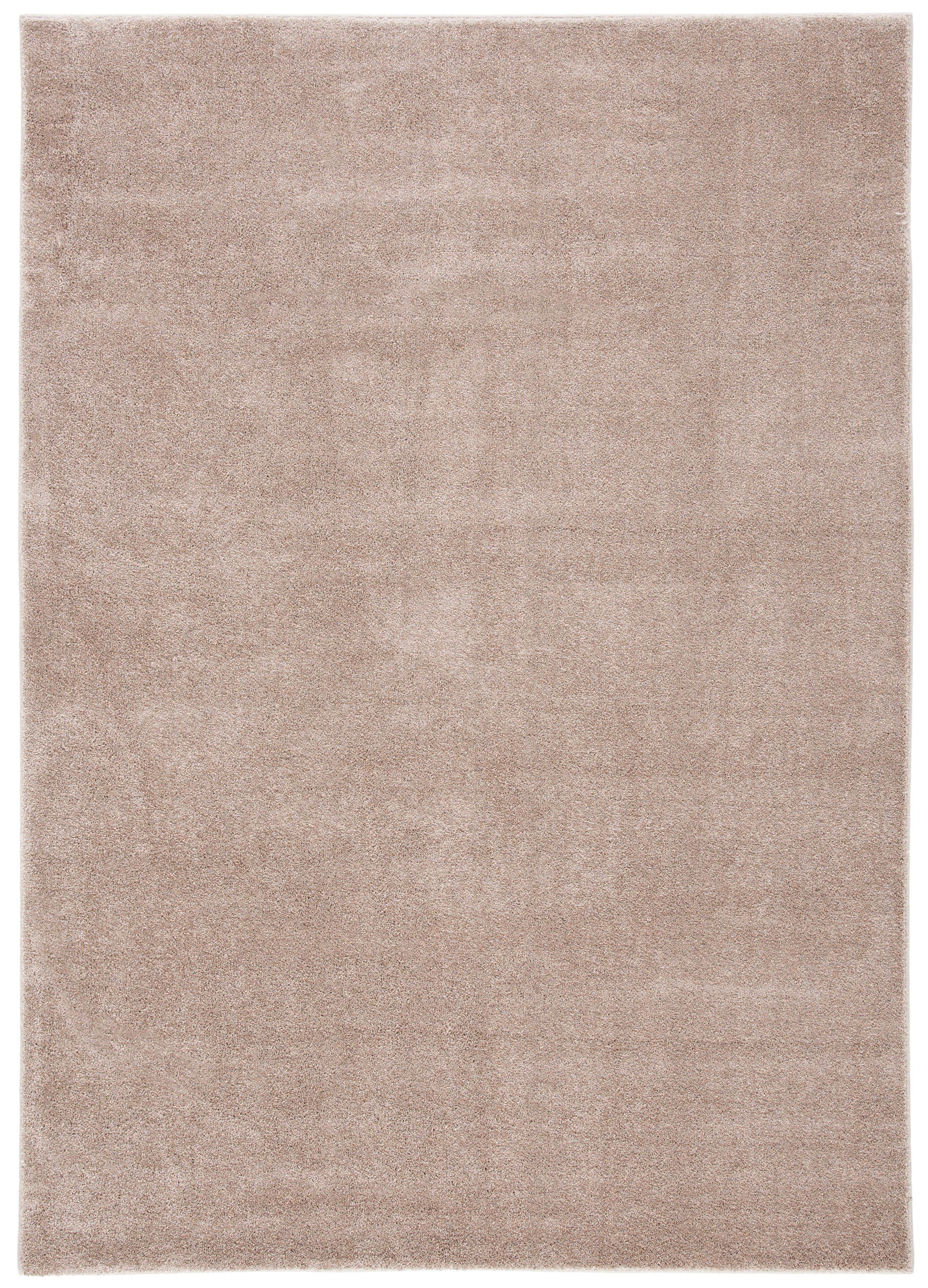 Taupe Rectangular Hand-Knotted Synthetic Area Rug