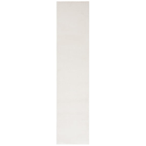 SAFAVIEH Pattern And Solid Carleen Solid Runner Rug, Ivory, 2'2" x 10'