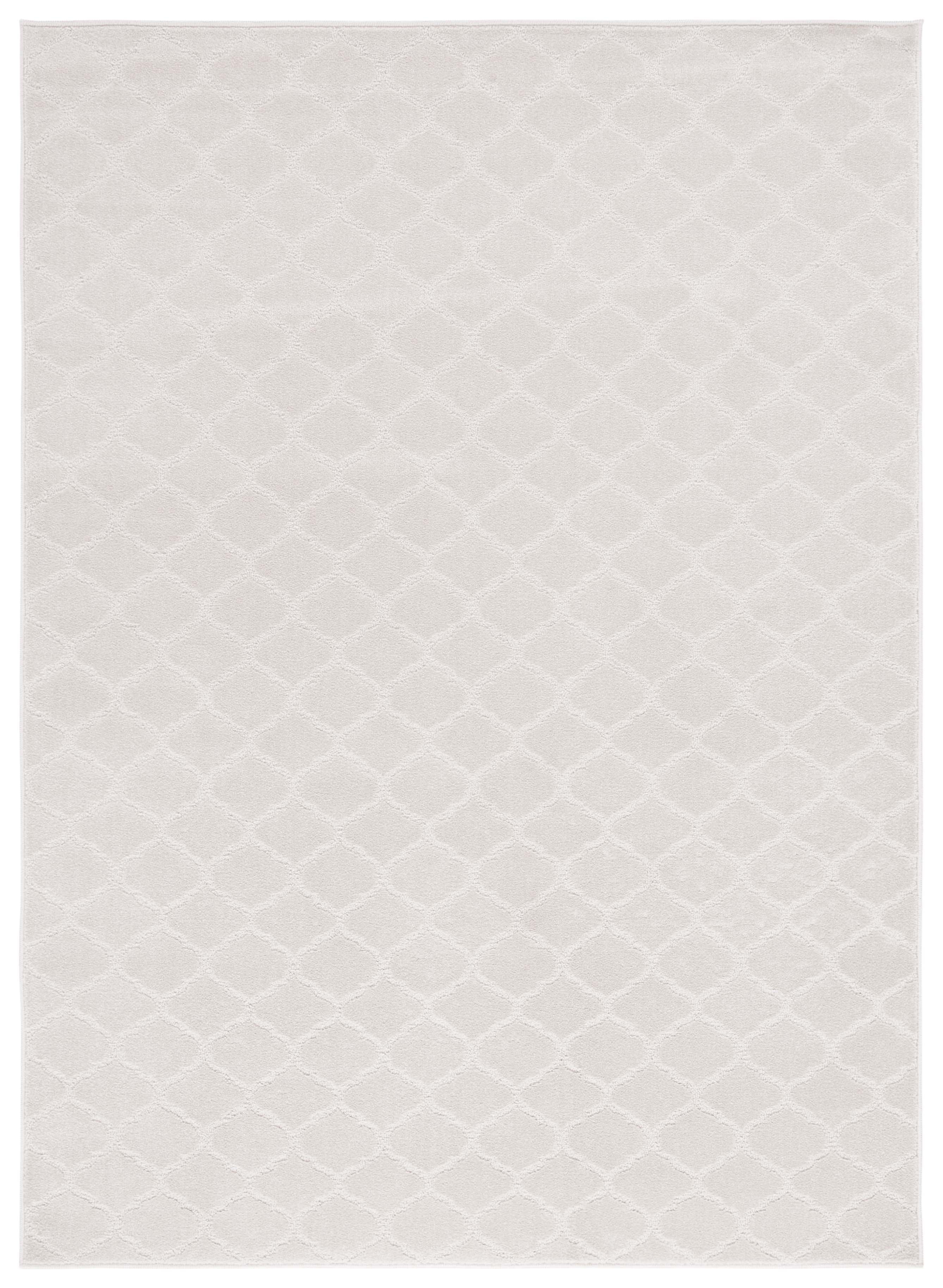 Ivory Hand-knotted Rectangular Synthetic Area Rug