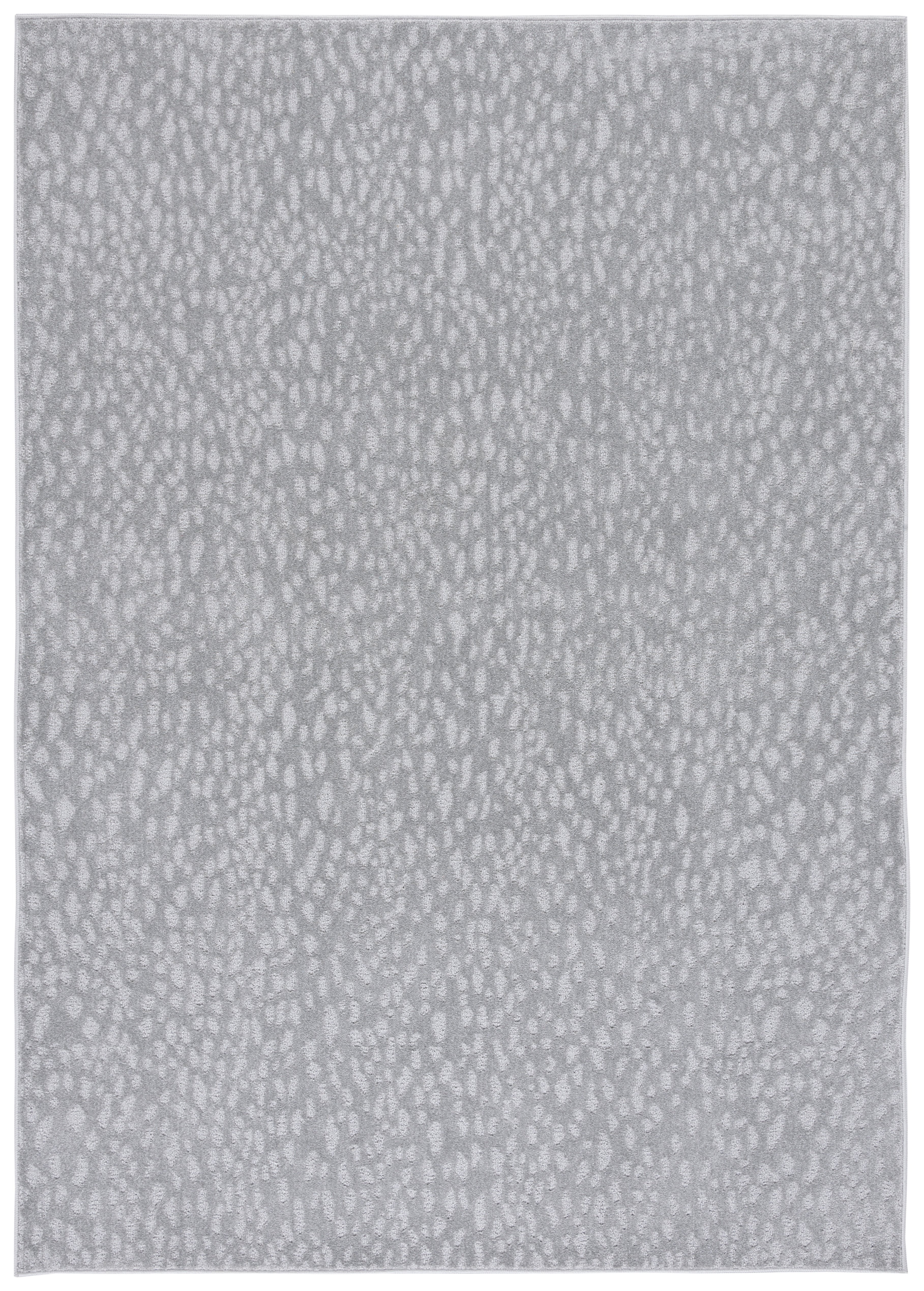Gray Hand-Knotted Synthetic Rectangular Area Rug