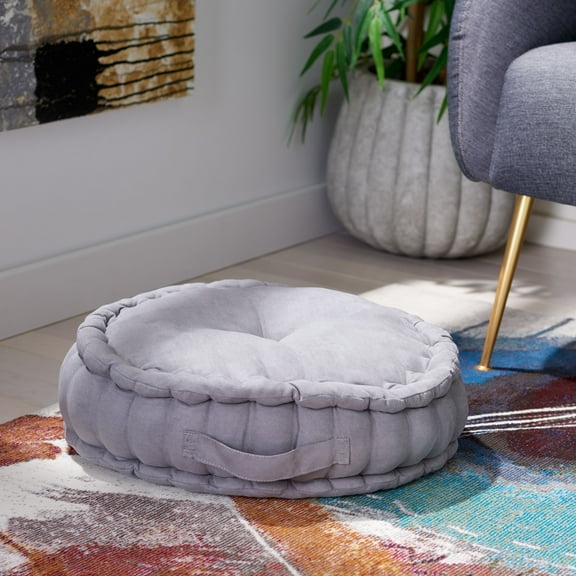 SAFAVIEH Payton Solid Floor Pillow, 20" x 20", Grey