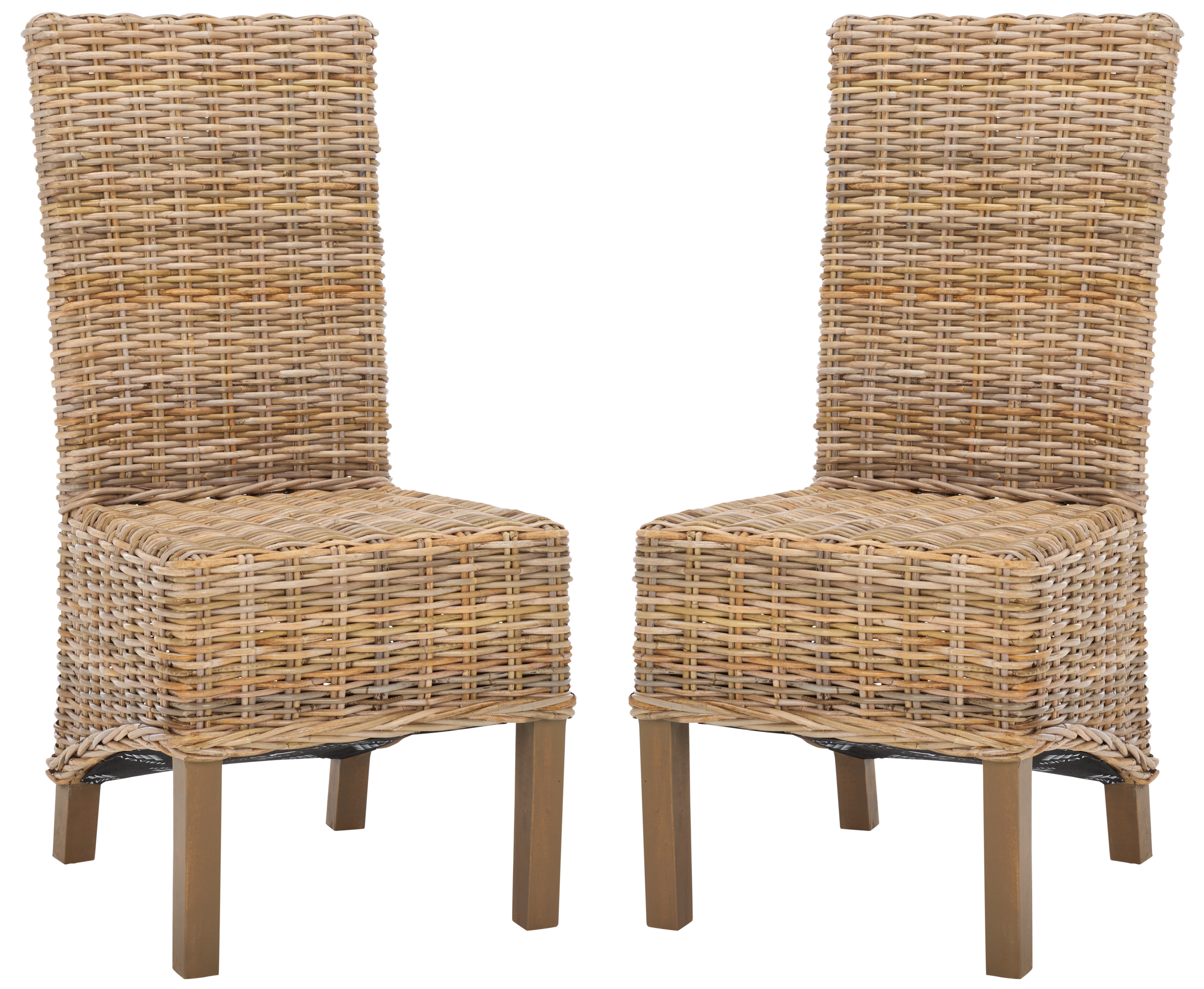 Transitional Natural Unfinished Wood & Cane 20" Side Chair