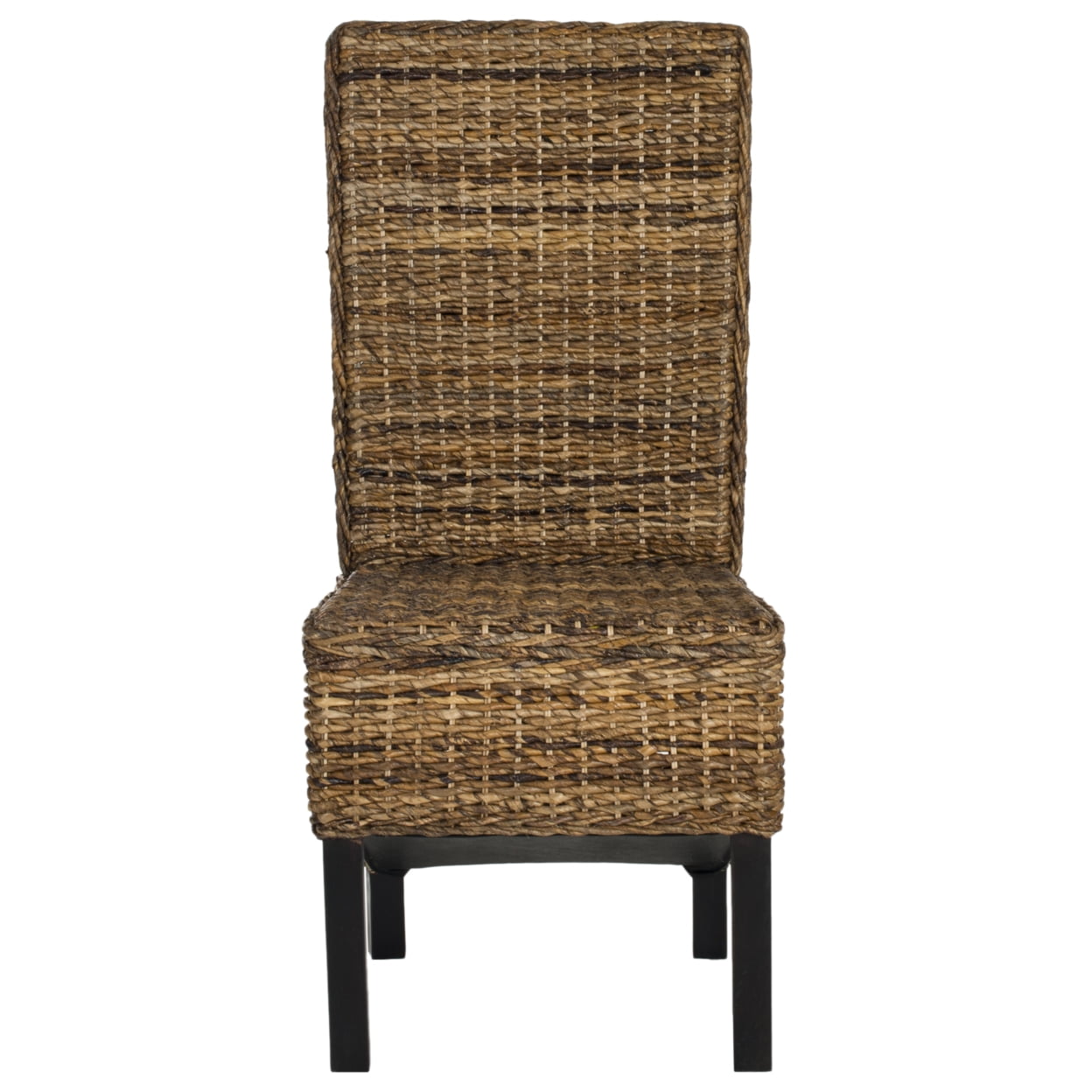 Pembrooke Natural Mango Wood and Rattan Side Chairs, Set of 2