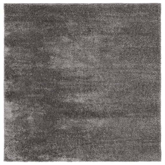 SAFAVIEH Penelope Braden Solid Shag Area Rug, Grey, 6'7" x 6'7" Square