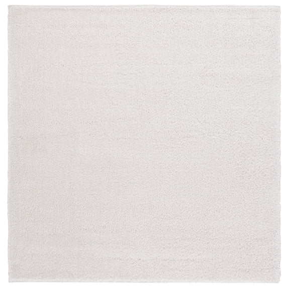 SAFAVIEH Penelope Braden Solid Shag Area Rug, Ivory, 6'7" x 6'7" Square
