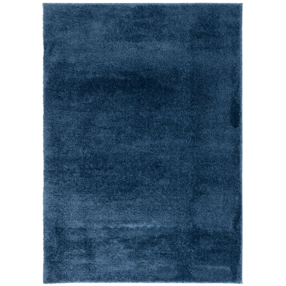 SAFAVIEH Penelope Braden Solid Shag Area Rug, Navy, 5'3" x 7'6"