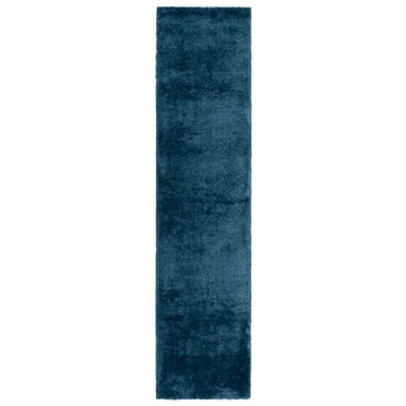 SAFAVIEH Penelope Braden Solid Shag Runner Rug, Navy, 2' x 8'
