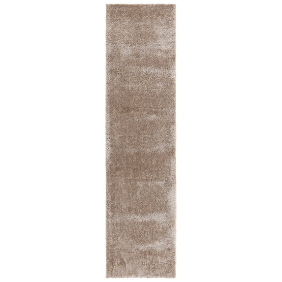 SAFAVIEH Penelope Braden Solid Shag Runner Rug, Taupe, 2' x 8'