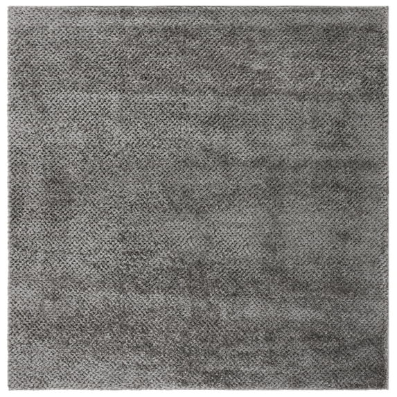 SAFAVIEH Penelope Kady Solid Shag Area Rug, Grey, 6'7" x 6'7" Square