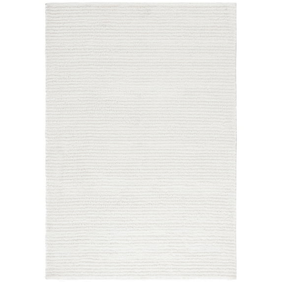 SAFAVIEH Penelope Marcelyn Solid Shag Area Rug, Ivory, 5'3" x 7'6"