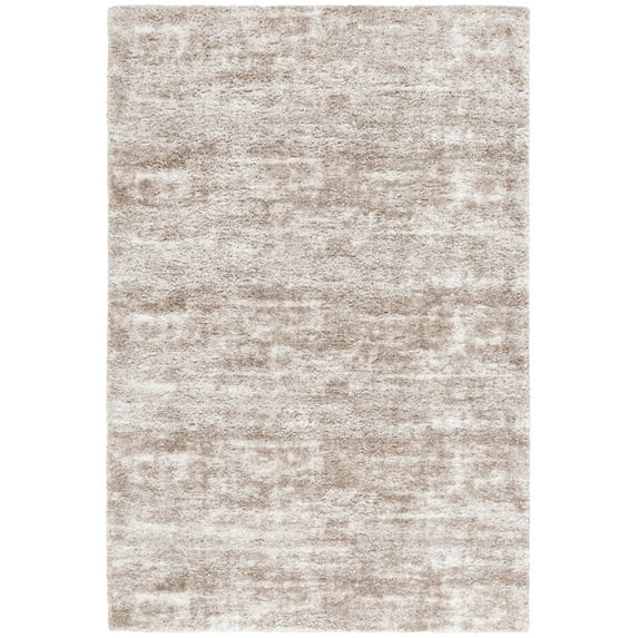 SAFAVIEH Penelope Yazmin Abstract Shag Area Rug, Taupe/Ivory, 4' x 6'