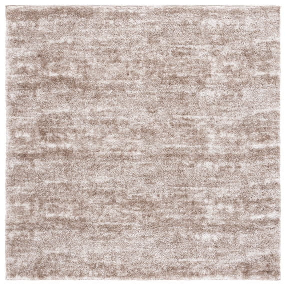 SAFAVIEH Penelope Yazmin Abstract Shag Area Rug, Taupe/Ivory, 6'7" x 6'7" Square