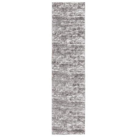 SAFAVIEH Penelope Yazmin Abstract Shag Runner Rug, Grey/Ivory, 2' x 8'