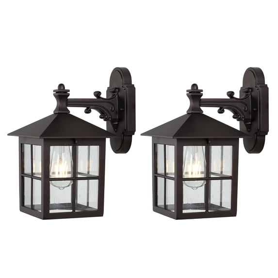 SAFAVIEH Penryn Edison Tungsten Black Wall Sconce with Shade, Set of 2