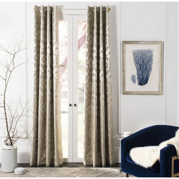SAFAVIEH Perama Grommet Curtain Panel, 52" x 96", Beige