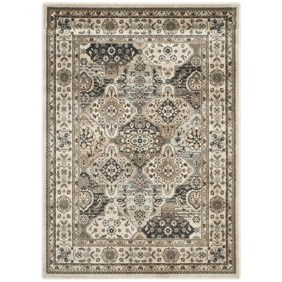 SAFAVIEH Persian Garden Lucille Floral Bordered Area Rug, Multi/Ivory, 4' x 5'3"