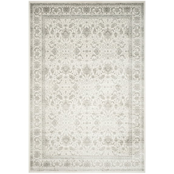 SAFAVIEH Persian Garden Vincent Floral Bordered Area Rug, Ivory/Silver, 8' x 10'2"