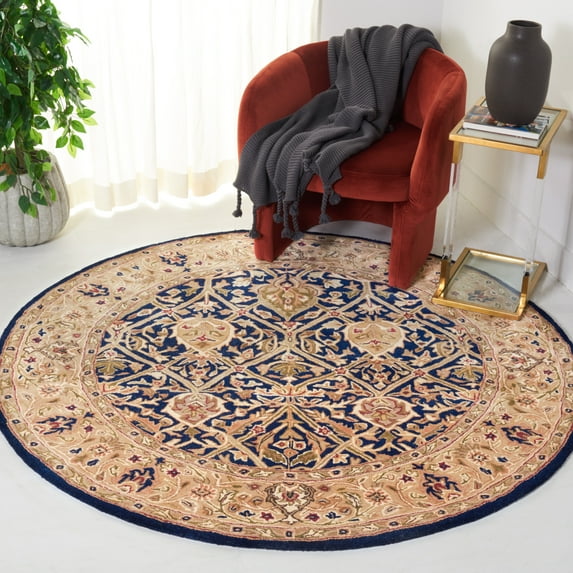 SAFAVIEH Persian Legend Adrian Oriental Area Rug, Blue/Gold, 6' x 6' Round