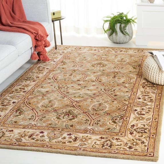 SAFAVIEH Persian Legend Adrian Oriental Area Rug, Light Green/Beige, 6' x 6' Square