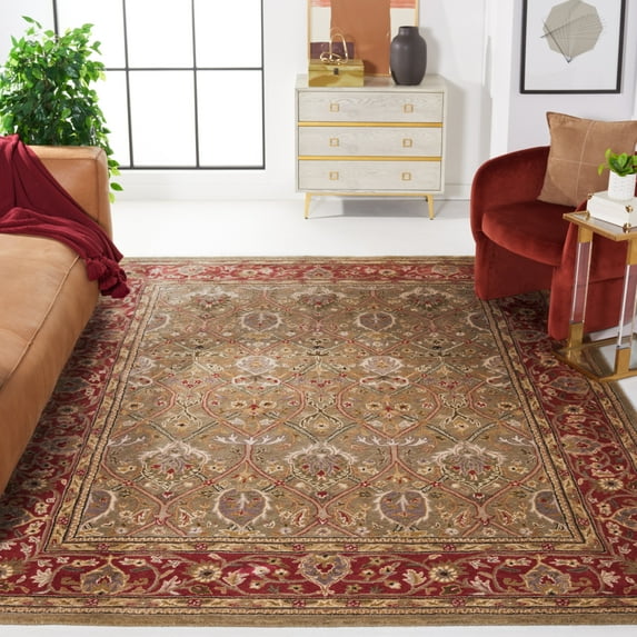 SAFAVIEH Persian Legend Adrian Oriental Area Rug, Light Green/Rust, 9' x 12'