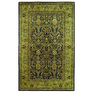 SAFAVIEH Persian Legend Amy Floral Bordered Wool Area Rug, Light Green/Rust, 3'6" Round