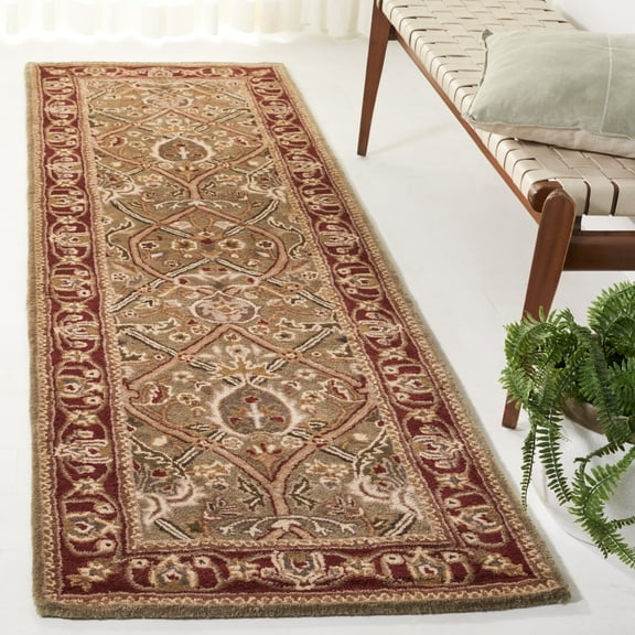 SAFAVIEH Persian Legend Adrian Oriental Runner Rug, Light Green/Rust, 2'6" x 8'