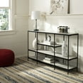 thumbnail image 1 of SAFAVIEH Petra 3 Tier Modern Console Table, Beige/Black, 1 of 8