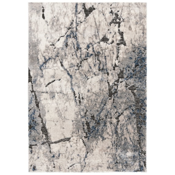 SAFAVIEH Petra Jesper Abstract Area Rug, Ivory/Light Grey, 4' x 6'