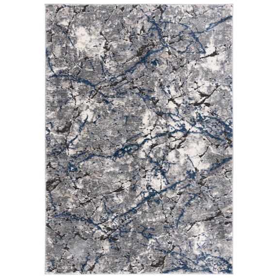 SAFAVIEH Petra Morven Abstract Area Rug, Light Grey/Light Beige, 4' x 6'