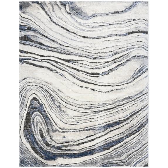 SAFAVIEH Petra Venice Abstract Area Rug, Light Beige/Blue, 8' x 10'