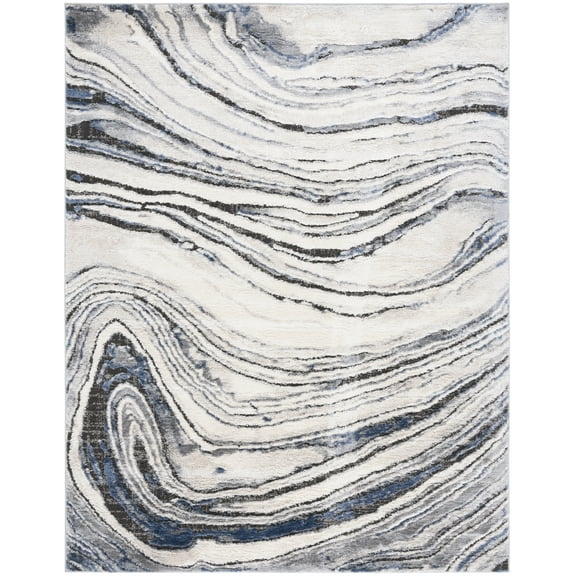 SAFAVIEH Petra Venice Abstract Area Rug, Light Beige/Blue, 8' x 10'