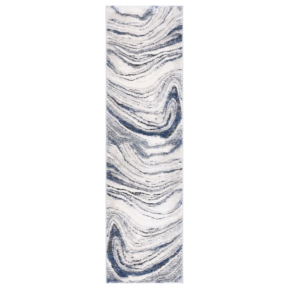 SAFAVIEH Petra Venice Abstract Runner Rug, Light Beige/Blue, 2'3" x 8'