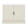 thumbnail image 1 of SAFAVIEH Peyton 2 Door Contemporary White Storage Wood Rectangle Cabinet (31.5 in. W x 13.4 in. D x 26 in. H), 1 of 16