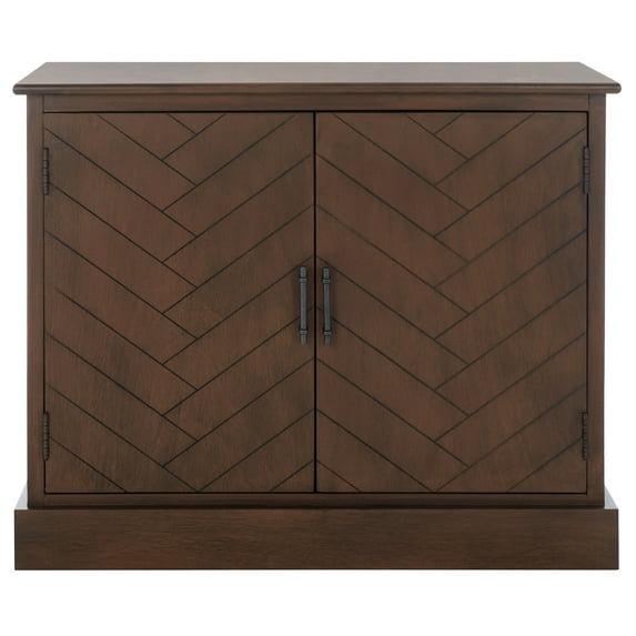 SAFAVIEH Peyton Contemporary Brown Wood Storage Rectangle Console Table (31.5 in. W x 13.4 in. D x 26 in. H)