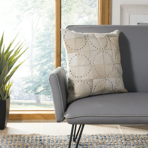 SAFAVIEH Phoebe Pillow Set of 2 White DEC214A-1818-SET2